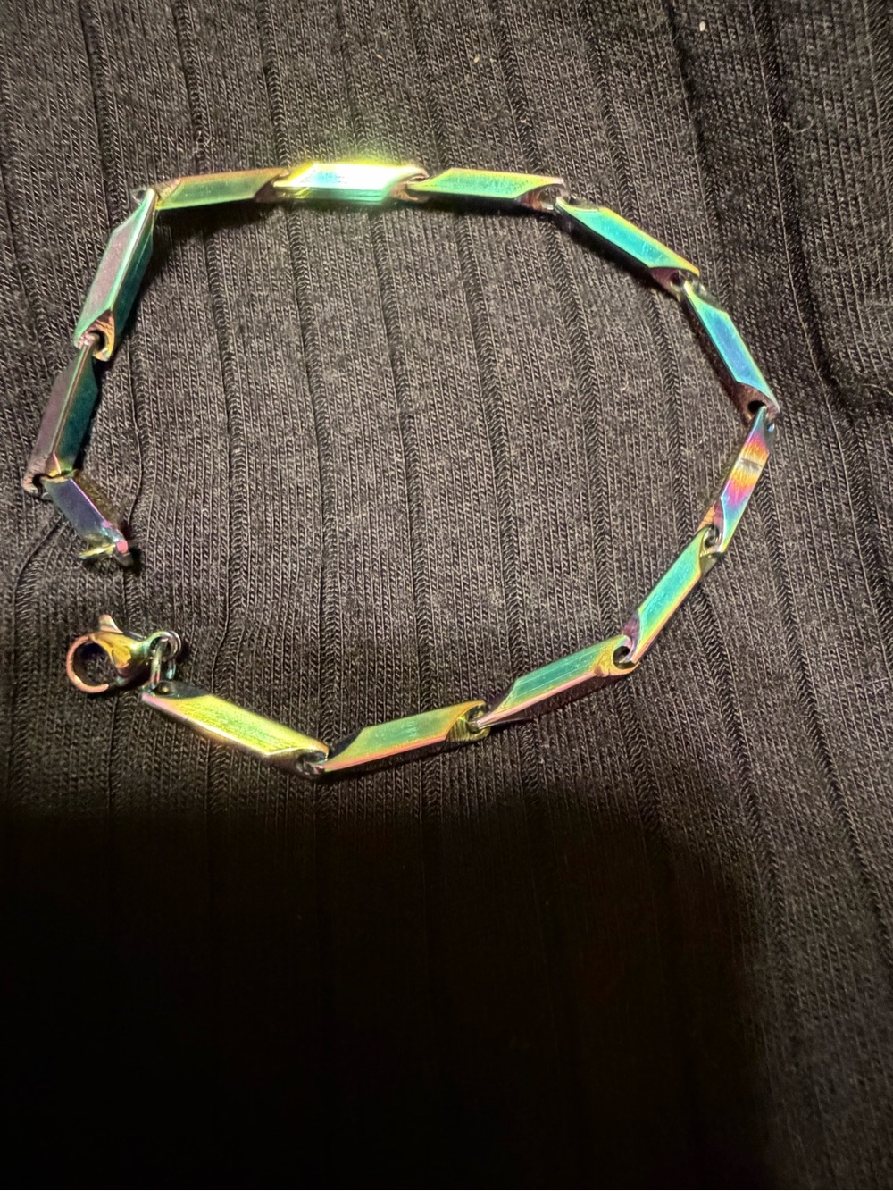 Iridescent Titanium Link Bracelet - Women Accessories